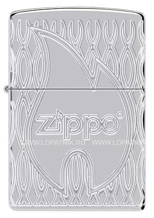 зажигалка zippo armor® с покрытием high polish chrome, латунь/сталь, серебристая, 38x13x57 мм 48838 Zippo