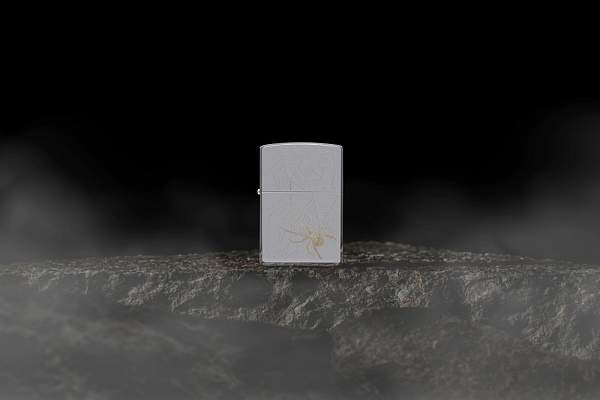 Зажигалка ZIPPO Spider Design с покрытием High Polish Chrome, латунь/сталь, серебристая, 38x13x57 мм 48767 Zippo, Артикул: 48767 фото №1