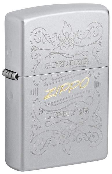 Зажигалка ZIPPO Лучшая цена 2023 с покрытием Satin Chrome, латунь/сталь, серебристая, 38x13x57 мм 48782 Zippo, Артикул: 48782 фото №1