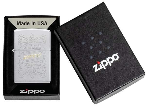 Зажигалка ZIPPO Лучшая цена 2023 с покрытием Satin Chrome, латунь/сталь, серебристая, 38x13x57 мм 48782 Zippo, Артикул: 48782 фото №1