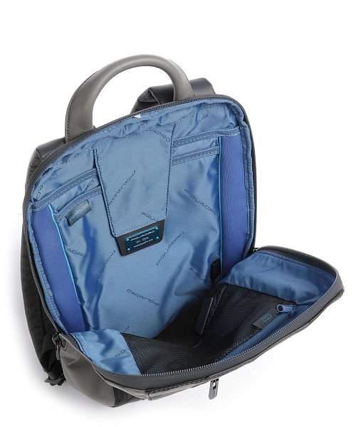 Городской компактный кожаный рюкзак Piquadro Piquadro, Артикул: CA5608UB00/NGR фото №1
