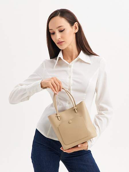 JS-8130-61 бежевая сумка женская (кожа) Jane's Story Jane's Story, Артикул: JS-8130-61 фото №1