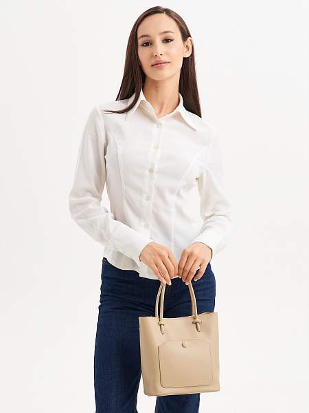 JS-8130-61 бежевая сумка женская (кожа) Jane's Story Jane's Story, Артикул: JS-8130-61 фото №1