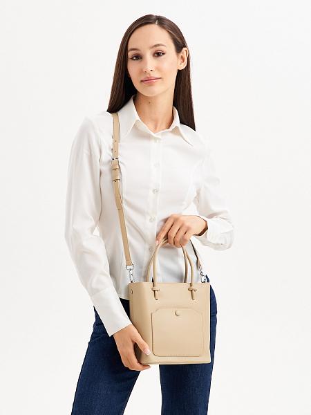 JS-8130-61 бежевая сумка женская (кожа) Jane's Story Jane's Story, Артикул: JS-8130-61 фото №1