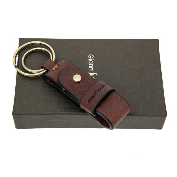 Брелок мужской кожаный Gianni Conti 919754 dark brown Gianni Conti, Артикул: 919754 dark brown фото №1