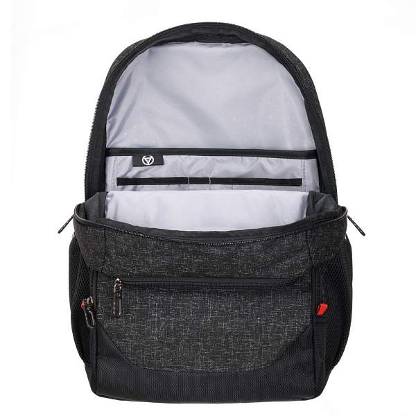 Рюкзак TORBER XPLOR с отделением для ноутбука 15.6", чёрн/сер меланж, полиэстер, 44х30,5х14 см, 19 л T9563 Torber, Артикул: T9563 фото №1