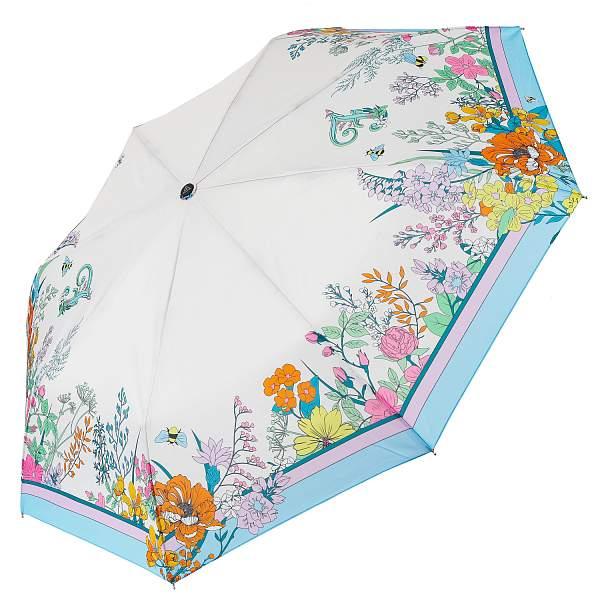 UFLR0023-9 Зонт жен. Fabretti, облегченный автомат, 3 сложения, 'эпонж Fabretti, Артикул: UFLR0023-9 фото №1