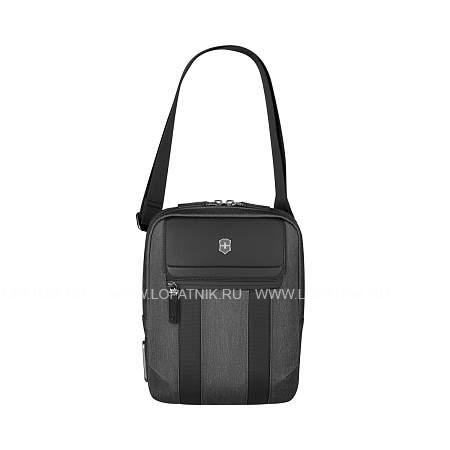 сумка через плечо victorinox architecture urban 2 crossbody bag,серый, полиэстер/кожа, 9x22x28 см,6л 612668 Victorinox