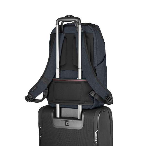 Рюкзак VICTORINOX Architecture Urban 2 Deluxe Backpack 15”, синий, полиэстер/кожа, 31x23x46 см, 23 л 612669 Victorinox, Артикул: 612669 фото №1