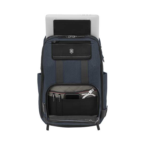 Рюкзак VICTORINOX Architecture Urban 2 Deluxe Backpack 15”, синий, полиэстер/кожа, 31x23x46 см, 23 л 612669 Victorinox, Артикул: 612669 фото №1