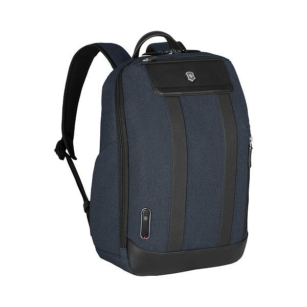 Рюкзак VICTORINOX Architecture Urban2 City Backpack 14'', синий, полиэстер / кожа, 30x19x42 см, 17 л 612670 Victorinox, Артикул: 612670 фото №1