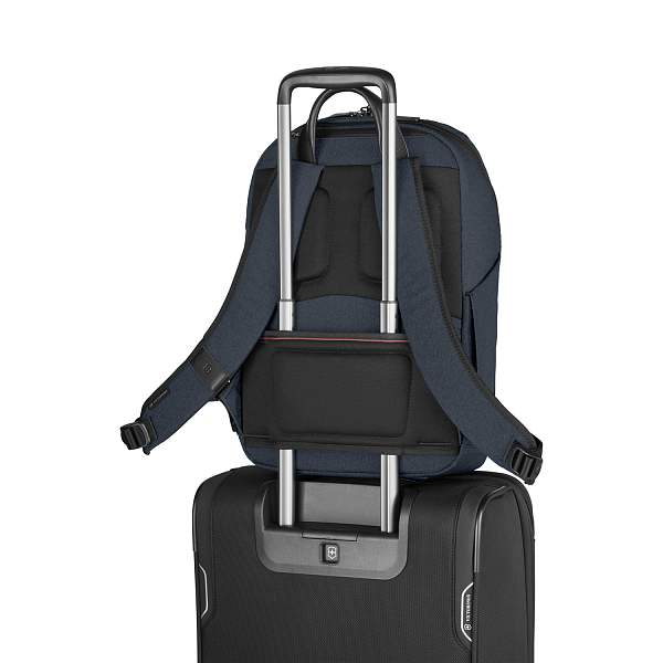 Рюкзак VICTORINOX Architecture Urban2 City Backpack 14'', синий, полиэстер / кожа, 30x19x42 см, 17 л 612670 Victorinox, Артикул: 612670 фото №1