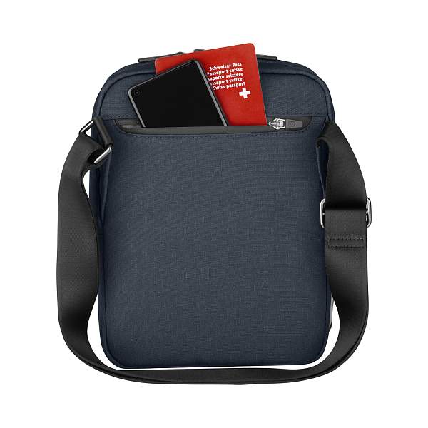 Сумка через плечо VICTORINOX Architecture Urban 2 Crossbody Bag,синий, полиэстер/кожа, 9x22x28 см,6л 612675 Victorinox, Артикул: 612675 фото №1