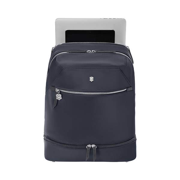 Рюкзак VICTORINOX Victoria Signature Deluxe Backpack, синий, нейлон/кожа, 32x18x39 см 612202 Victorinox, Артикул: 612202 фото №1