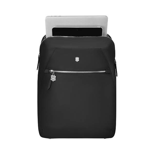 Рюкзак VICTORINOX Victoria Signature Compact Backpack, черный, нейлон/кожа, 30x16x38 см 612203 Victorinox, Артикул: 612203 фото №1