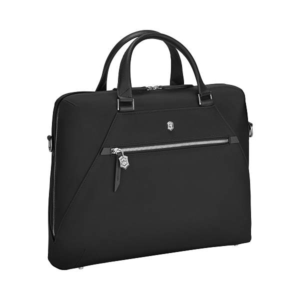 Портфель VICTORINOX Victoria Signature Briefcase, черный, нейлон/кожа, 42x13x30 см, 13 л 612209 Victorinox, Артикул: 612209 фото №1