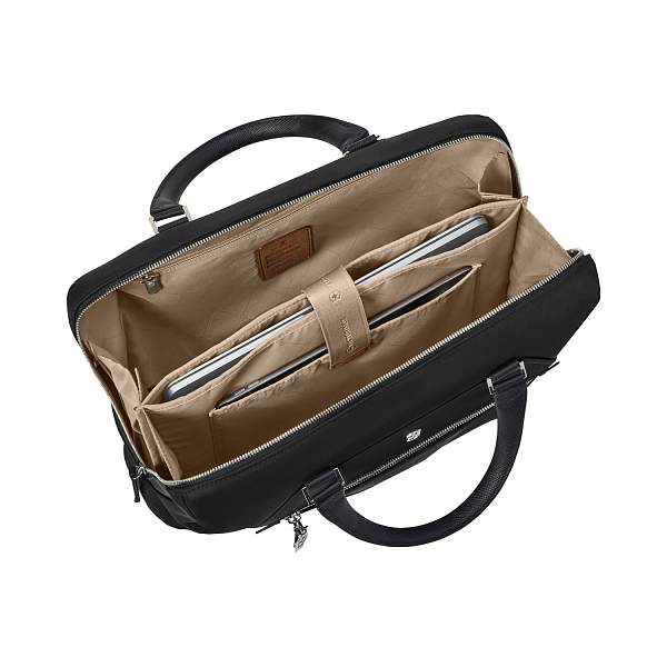 Портфель VICTORINOX Victoria Signature Briefcase, черный, нейлон/кожа, 42x13x30 см, 13 л 612209 Victorinox, Артикул: 612209 фото №1