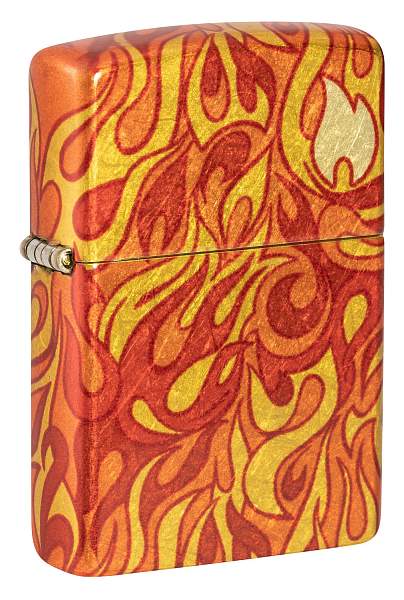 Зажигалка ZIPPO Fire с покрытием 540 Tumbled Brass, латунь/сталь, разноцветная, 38x13x57 мм 48981 Zippo, Артикул: 48981 фото №1