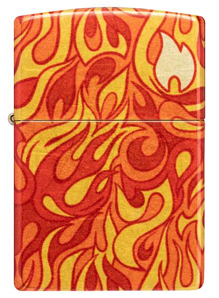 Зажигалка ZIPPO Fire с покрытием 540 Tumbled Brass, латунь/сталь, разноцветная, 38x13x57 мм 48981 Zippo, Артикул: 48981 фото №1