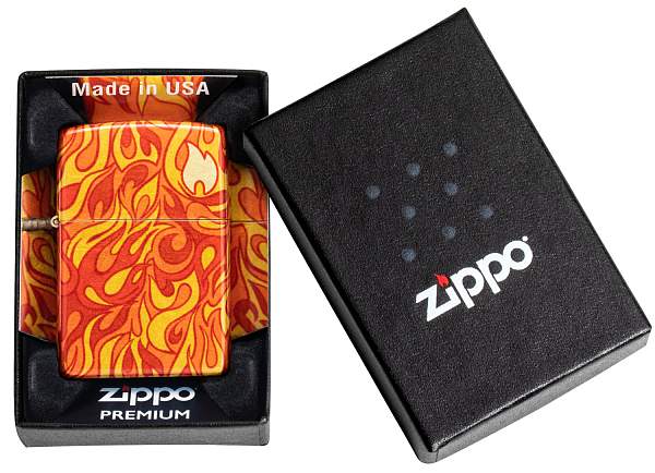 Зажигалка ZIPPO Fire с покрытием 540 Tumbled Brass, латунь/сталь, разноцветная, 38x13x57 мм 48981 Zippo, Артикул: 48981 фото №1