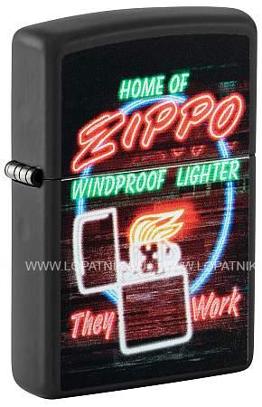 зажигалка zippo classic с покрытием black matte, латунь/сталь, черная, матовая, 38x13x57 мм 48455 Zippo
