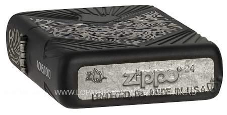 зажигалка zippo armor® с покрытием black matte, латунь/сталь, чёрная, матовая, 38x13x57 мм 46025 Zippo