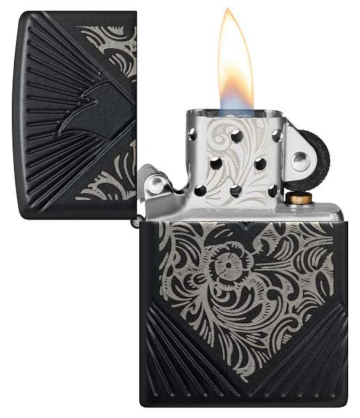 Зажигалка ZIPPO Armor® с покрытием Black Matte, латунь/сталь, чёрная, матовая, 38x13x57 мм 46025 Zippo, Артикул: 46025 фото №1