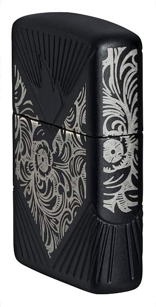 Зажигалка ZIPPO Armor® с покрытием Black Matte, латунь/сталь, чёрная, матовая, 38x13x57 мм 46025 Zippo, Артикул: 46025 фото №1