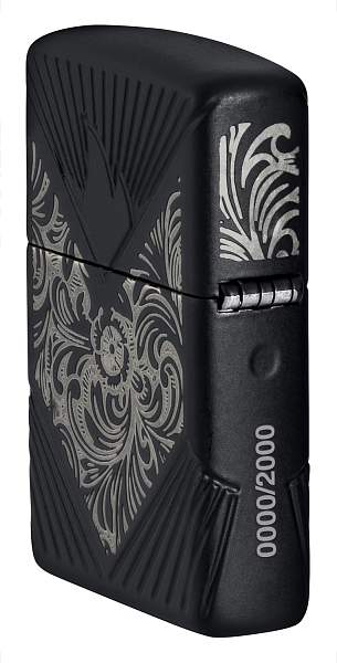 Зажигалка ZIPPO Armor® с покрытием Black Matte, латунь/сталь, чёрная, матовая, 38x13x57 мм 46025 Zippo, Артикул: 46025 фото №1
