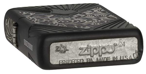 Зажигалка ZIPPO Armor® с покрытием Black Matte, латунь/сталь, чёрная, матовая, 38x13x57 мм 46025 Zippo, Артикул: 46025 фото №1
