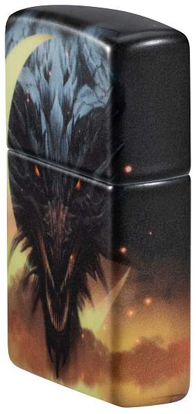Зажигалка ZIPPO Dragon Design с покрытием Glow In The Dark Green, латунь/сталь, черная, 38x13x57 мм 48934 Zippo, Артикул: 48934 фото №1