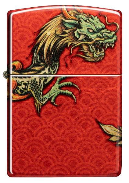 Зажигалка ZIPPO Dragon Design с покрытием 540 Tumbled Brass, латунь/сталь, разноцветная, 38x13x57 мм 48513 Zippo, Артикул: 48513 фото №1