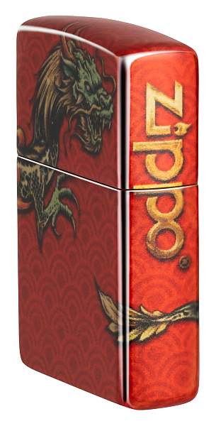 Зажигалка ZIPPO Dragon Design с покрытием 540 Tumbled Brass, латунь/сталь, разноцветная, 38x13x57 мм 48513 Zippo, Артикул: 48513 фото №1