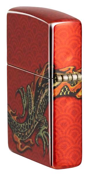 Зажигалка ZIPPO Dragon Design с покрытием 540 Tumbled Brass, латунь/сталь, разноцветная, 38x13x57 мм 48513 Zippo, Артикул: 48513 фото №1