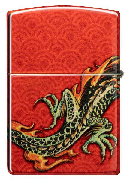 Зажигалка ZIPPO Dragon Design с покрытием 540 Tumbled Brass, латунь/сталь, разноцветная, 38x13x57 мм 48513 Zippo, Артикул: 48513 фото №1