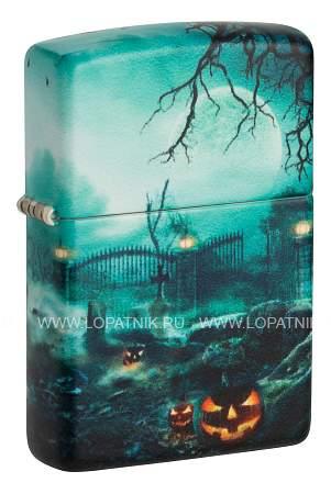 зажигалка zippo graveyard с покрытием 540 matte, латунь/сталь, разноцветная, 38x13x57 мм 48389 Zippo