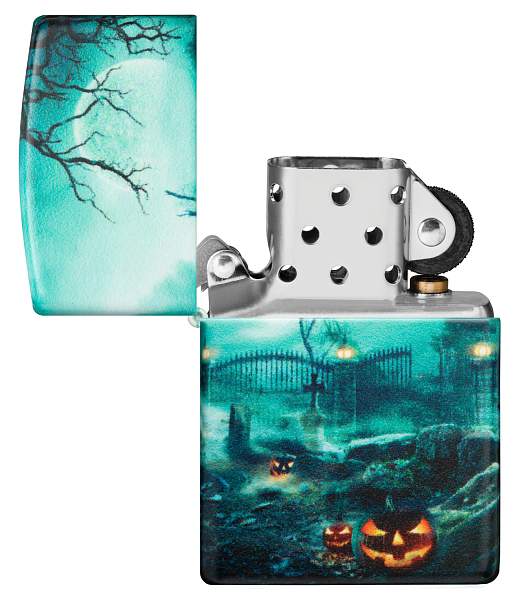 Зажигалка ZIPPO Graveyard с покрытием 540 Matte, латунь/сталь, разноцветная, 38x13x57 мм 48389 Zippo, Артикул: 48389 фото №1