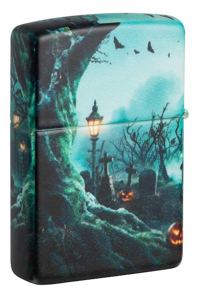 Зажигалка ZIPPO Graveyard с покрытием 540 Matte, латунь/сталь, разноцветная, 38x13x57 мм 48389 Zippo, Артикул: 48389 фото №1