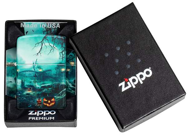 Зажигалка ZIPPO Graveyard с покрытием 540 Matte, латунь/сталь, разноцветная, 38x13x57 мм 48389 Zippo, Артикул: 48389 фото №1
