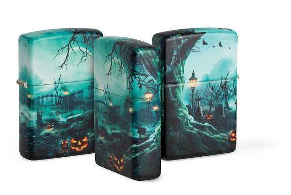 Зажигалка ZIPPO Graveyard с покрытием 540 Matte, латунь/сталь, разноцветная, 38x13x57 мм 48389 Zippo, Артикул: 48389 фото №1