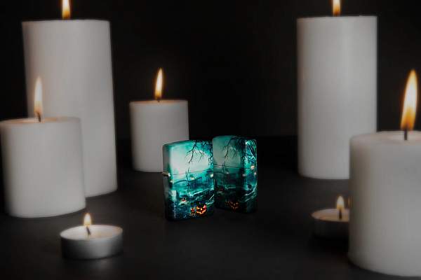 Зажигалка ZIPPO Graveyard с покрытием 540 Matte, латунь/сталь, разноцветная, 38x13x57 мм 48389 Zippo, Артикул: 48389 фото №1