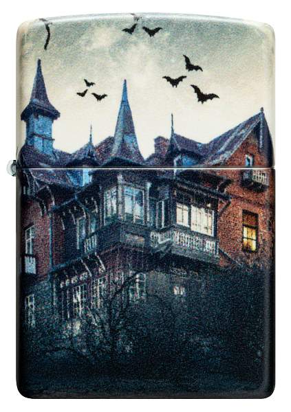 Зажигалка ZIPPO Horror House с покрытием 540 Matte, латунь/сталь, белая, 38x13x57 мм 48922 Zippo, Артикул: 48922 фото №1