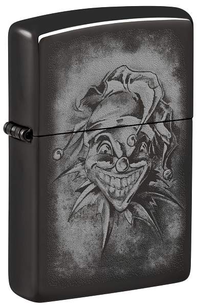 Зажигалка ZIPPO Clown с покрытием High Polish Black, латунь/сталь, черная, глянцевая, 38x13x57 мм 48914 Zippo, Артикул: 48914 фото №1