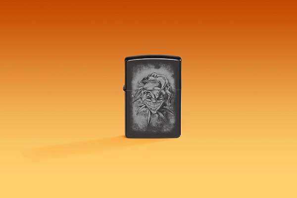 Зажигалка ZIPPO Clown с покрытием High Polish Black, латунь/сталь, черная, глянцевая, 38x13x57 мм 48914 Zippo, Артикул: 48914 фото №1