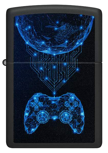 Зажигалка ZIPPO Gaming с покрытием Black Matte, латунь/сталь, черная, матовая, 38x13x57 мм 48912 Zippo, Артикул: 48912 фото №1