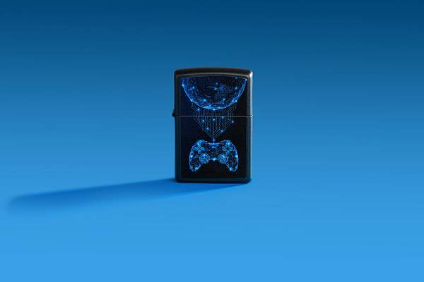 Зажигалка ZIPPO Gaming с покрытием Black Matte, латунь/сталь, черная, матовая, 38x13x57 мм 48912 Zippo, Артикул: 48912 фото №1