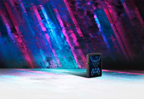 Зажигалка ZIPPO Gaming с покрытием Black Matte, латунь/сталь, черная, матовая, 38x13x57 мм 48912 Zippo, Артикул: 48912 фото №1