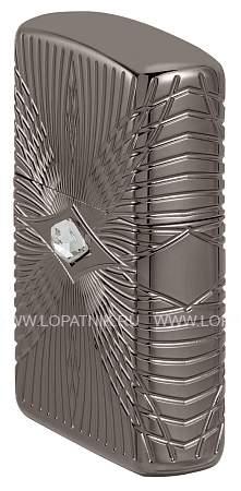 зажигалка zippo armor® с покрытием black ice®, латунь/сталь, чёрная, 38x13x57 мм 49291 Zippo