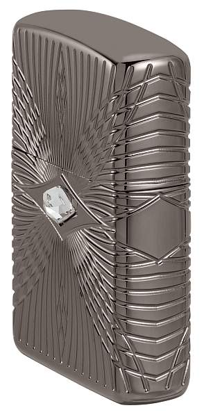 Зажигалка ZIPPO Armor® с покрытием Black Ice®, латунь/сталь, чёрная, 38x13x57 мм 49291 Zippo, Артикул: 49291 фото №1