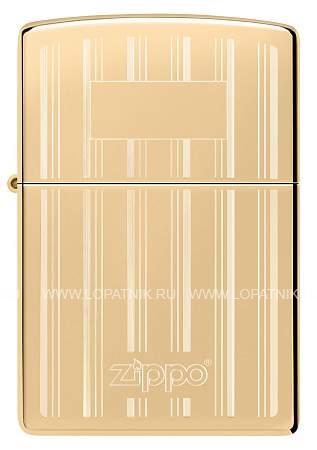 зажигалка zippo classic с покрытием high polish brass, латунь/сталь, золотистая, 38x13x57 мм 46011 Zippo
